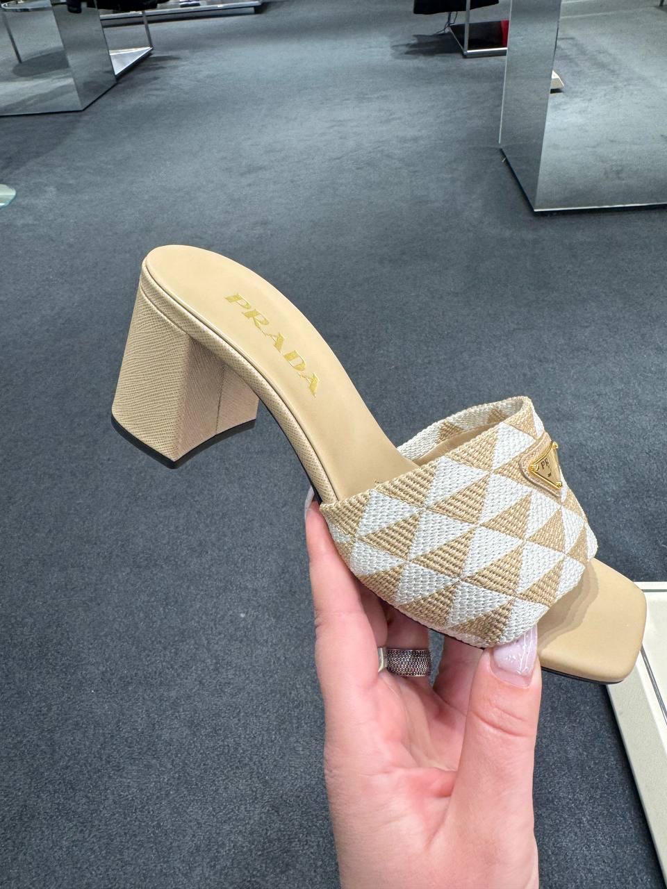 PRADA Slides front view - Women's luxury Shoes