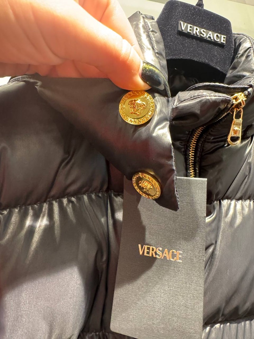 VERSACE Down jacket side view - Women's luxury Clothes