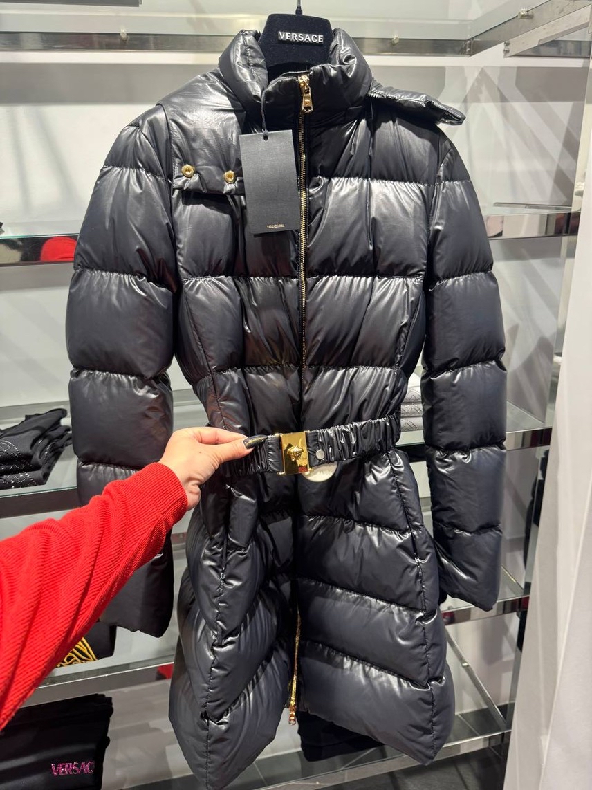VERSACE Down jacket front view - Women's luxury Clothes