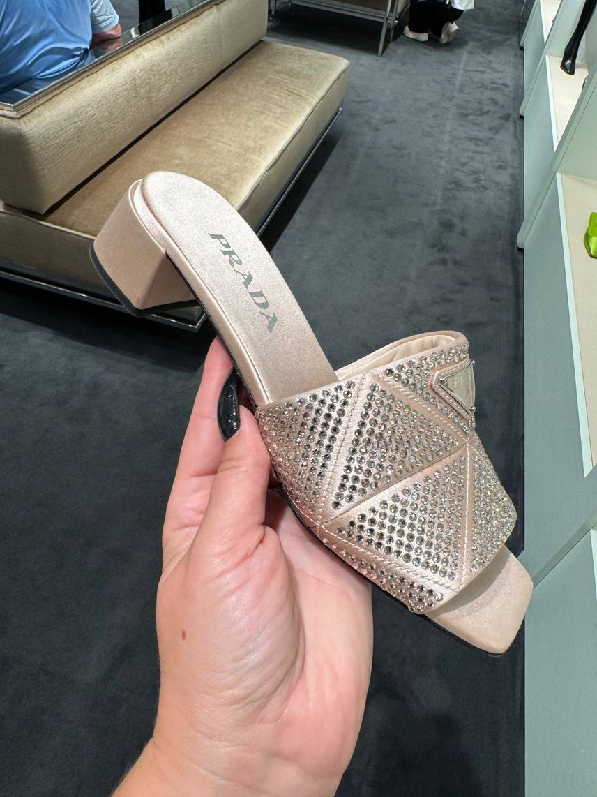 PRADA Slides front view - Women's luxury Shoes