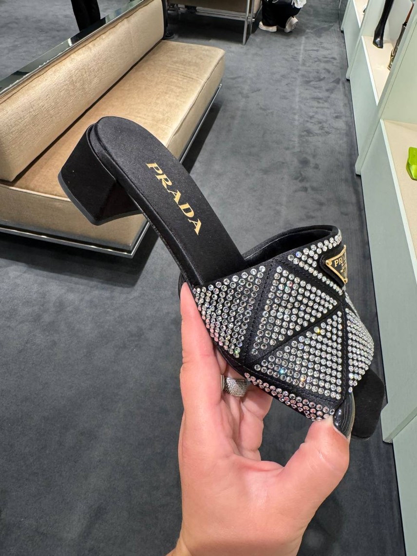 PRADA Slides front view - Women's luxury Shoes