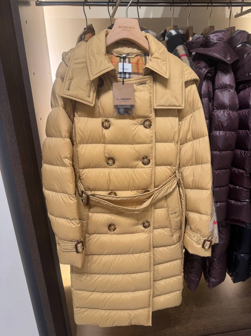 BURBERRY Down jacket front view - Women's luxury Clothes