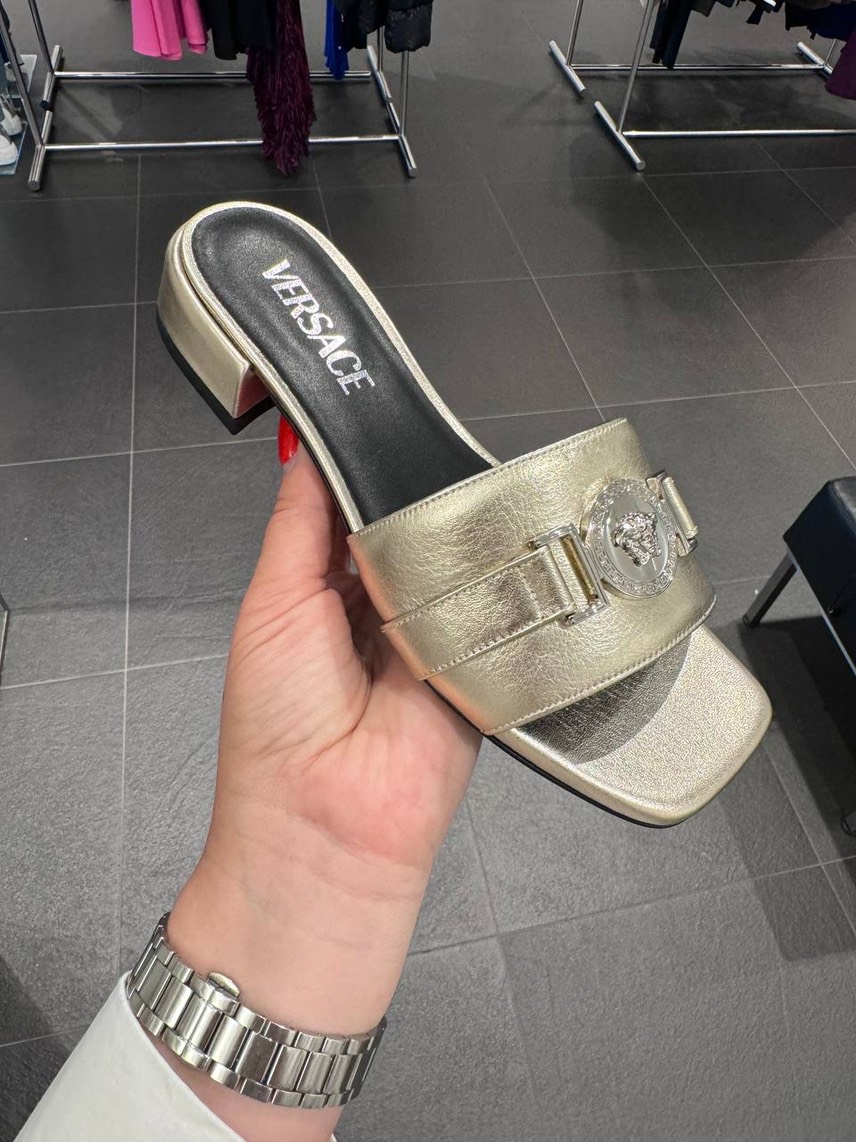 VERSACE Slides front view - Women's luxury Shoes