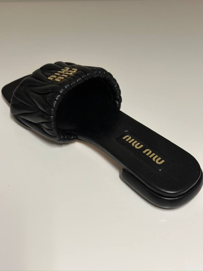 MIU MIU Slides side view - Women's luxury Shoes