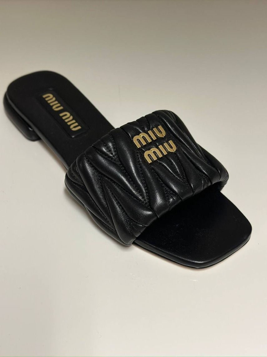 MIU MIU Slides front view - Women's luxury Shoes