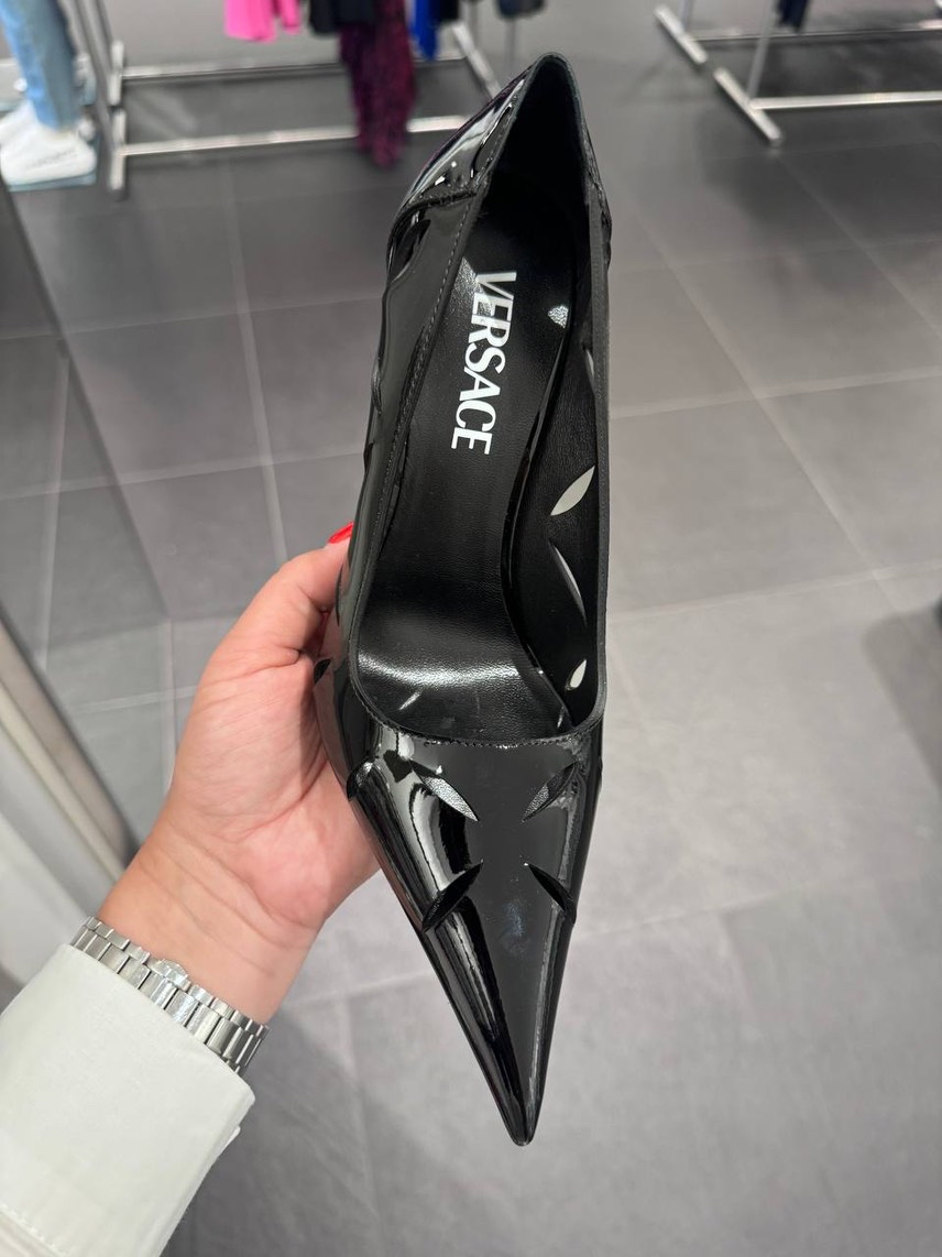VERSACE Pumps side view - Women's luxury Shoes
