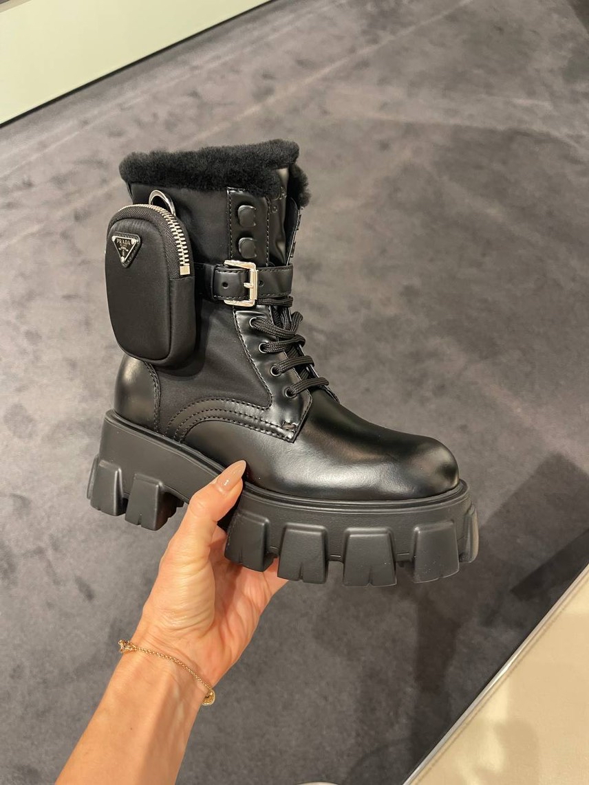 PRADA Boots side view - Women's luxury Shoes