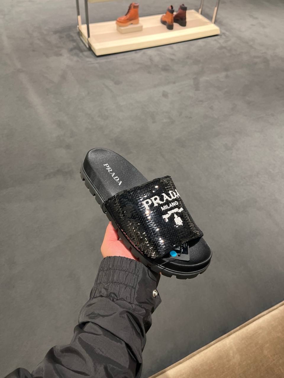 PRADA Slides front view - Women luxury Shoes