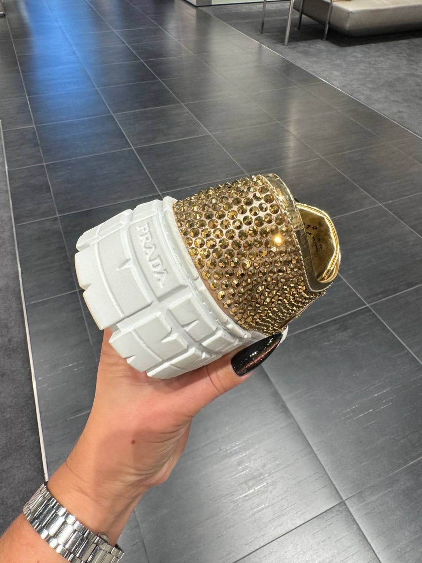 PRADA Sneakers side view - Women's luxury Shoes