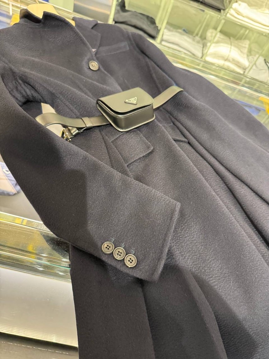 PRADA Coats side view - Women's luxury Clothes