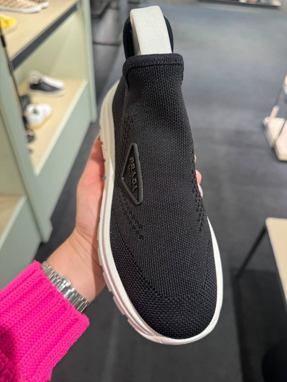 PRADA Sneakers side view - Women's luxury Shoes