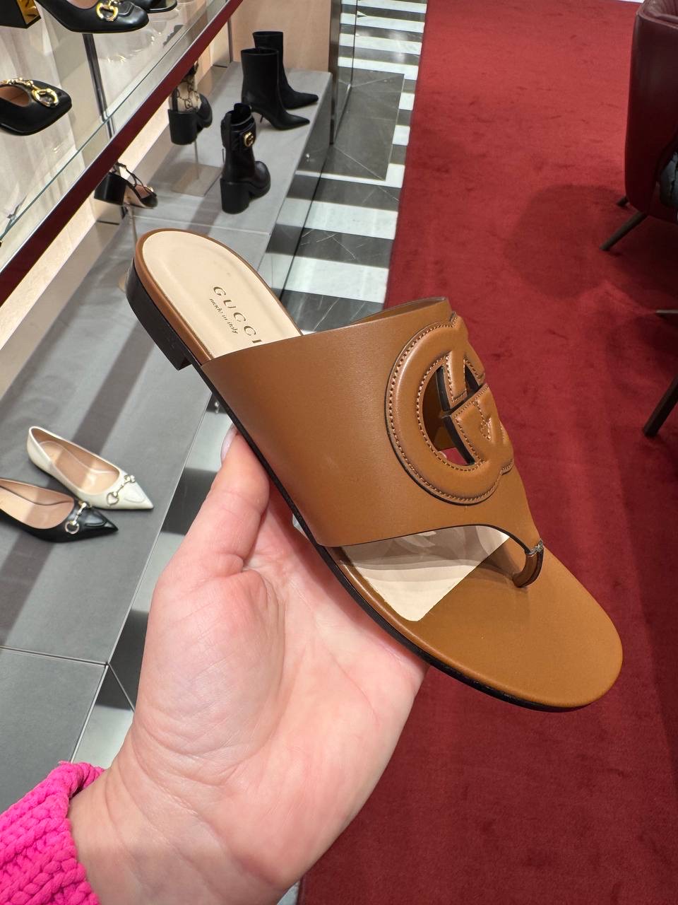GUCCI Slides front view - Women's luxury Shoes