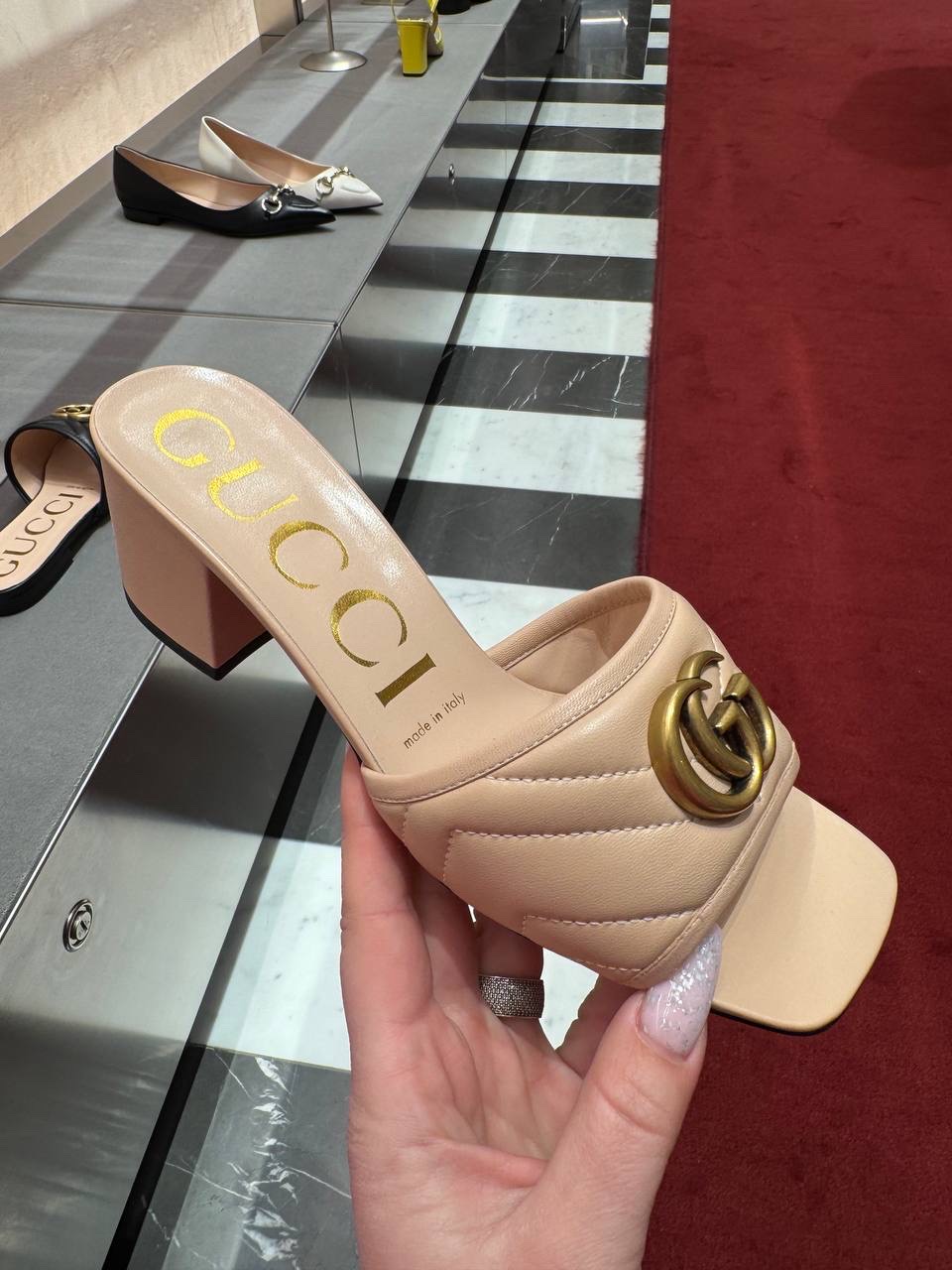 GUCCI Slides front view - Women's luxury Shoes