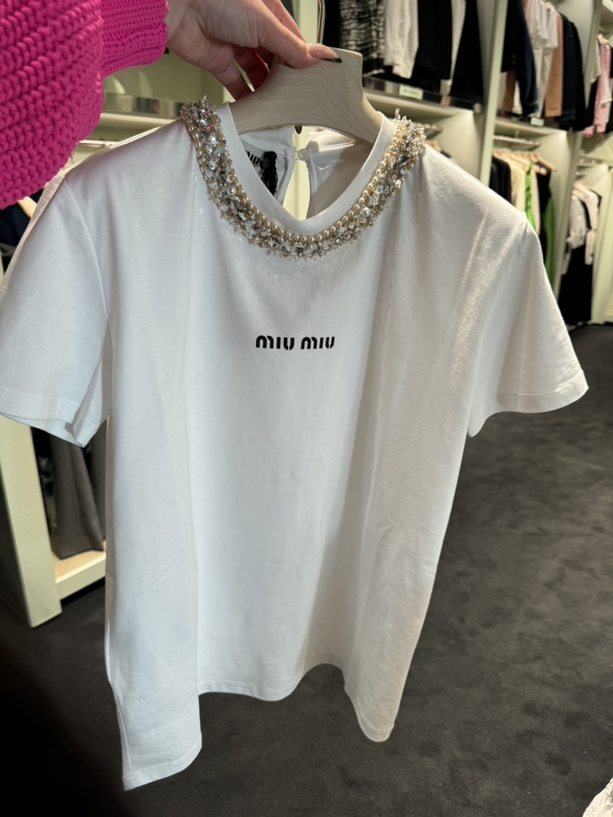 MIU MIU T-shirt and Polo front view - Women's luxury Clothes