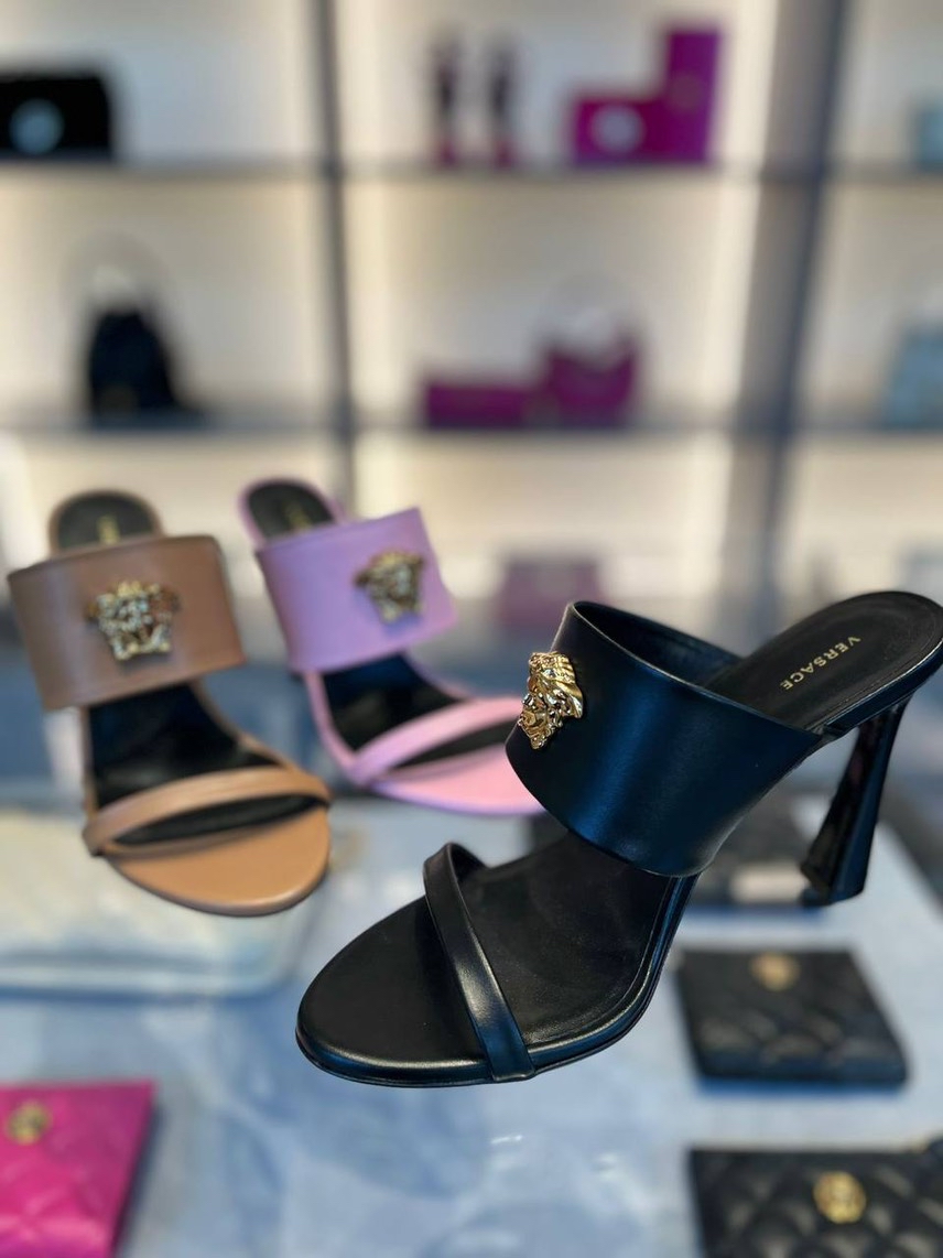 VERSACE Sandals side view - Women's luxury Shoes