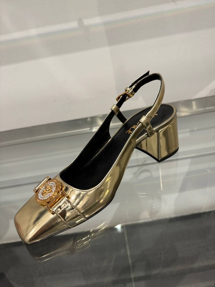 VERSACE Sandals side view - Women's luxury Shoes