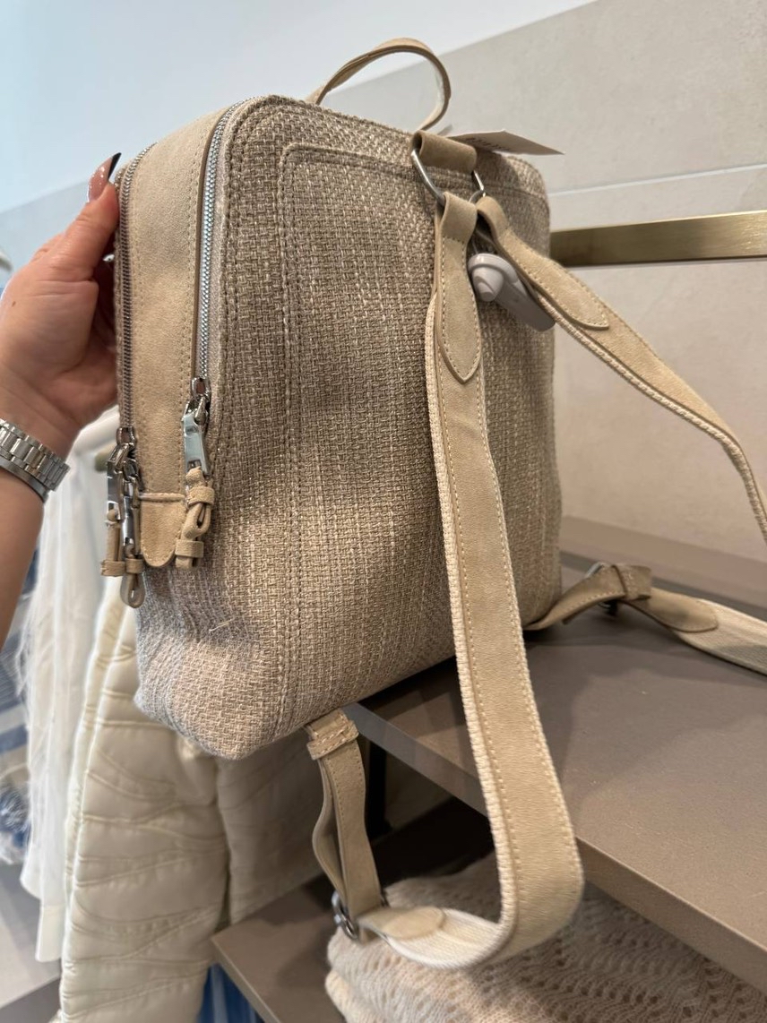 PESERICO Backpack side view - Women's luxury Bags
