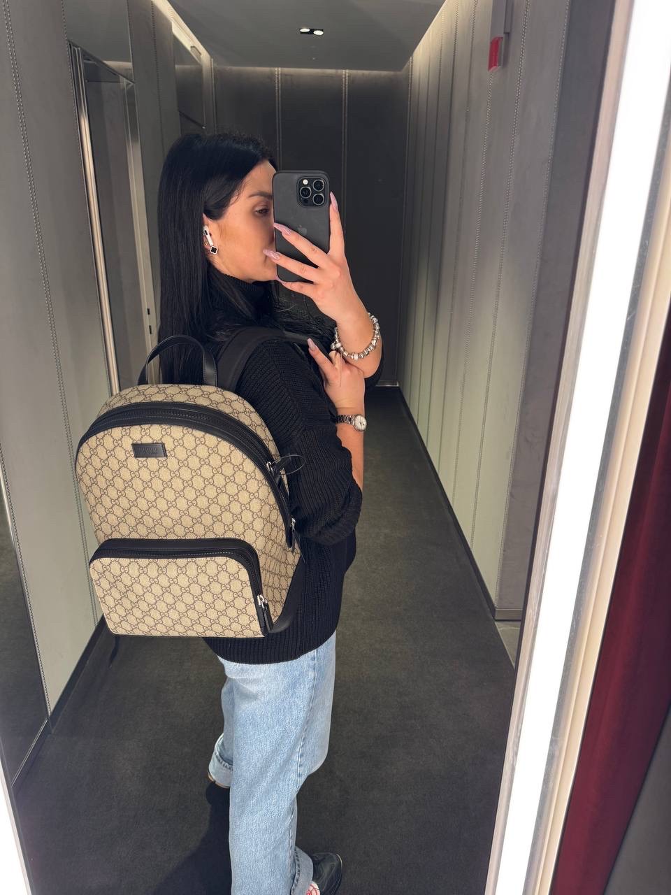 GUCCI Backpack side view - unisex luxury Bags