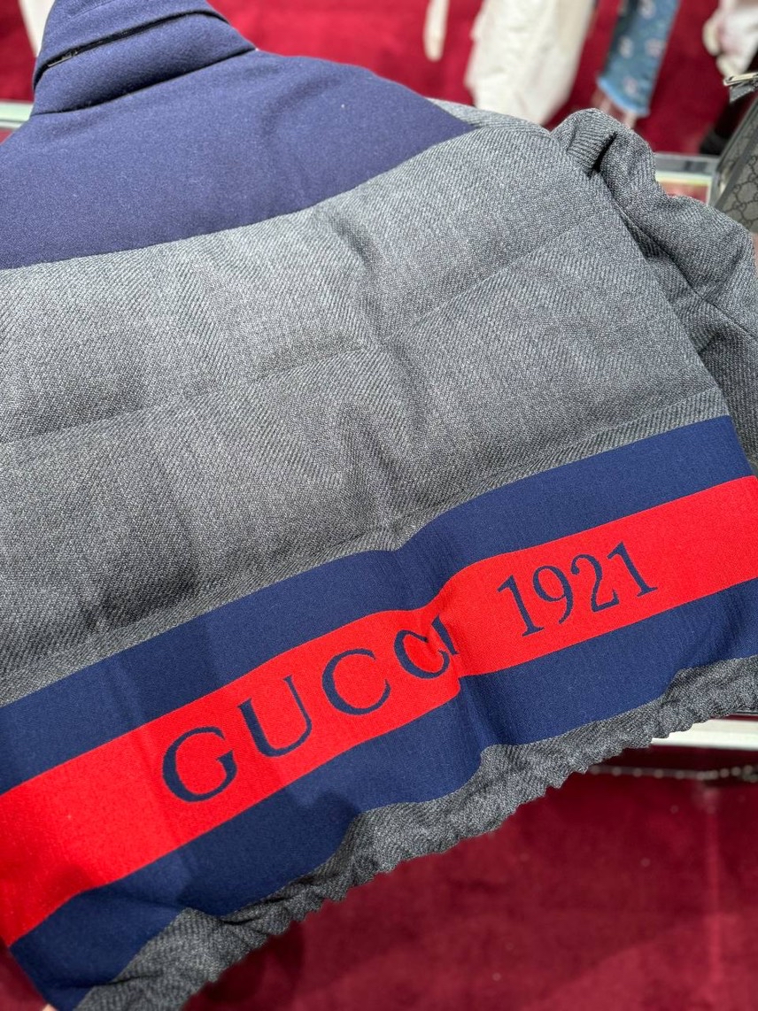 GUCCI Down jacket side view - Men's luxury Clothes