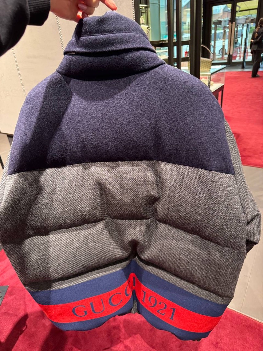 GUCCI Down jacket side view - Men's luxury Clothes