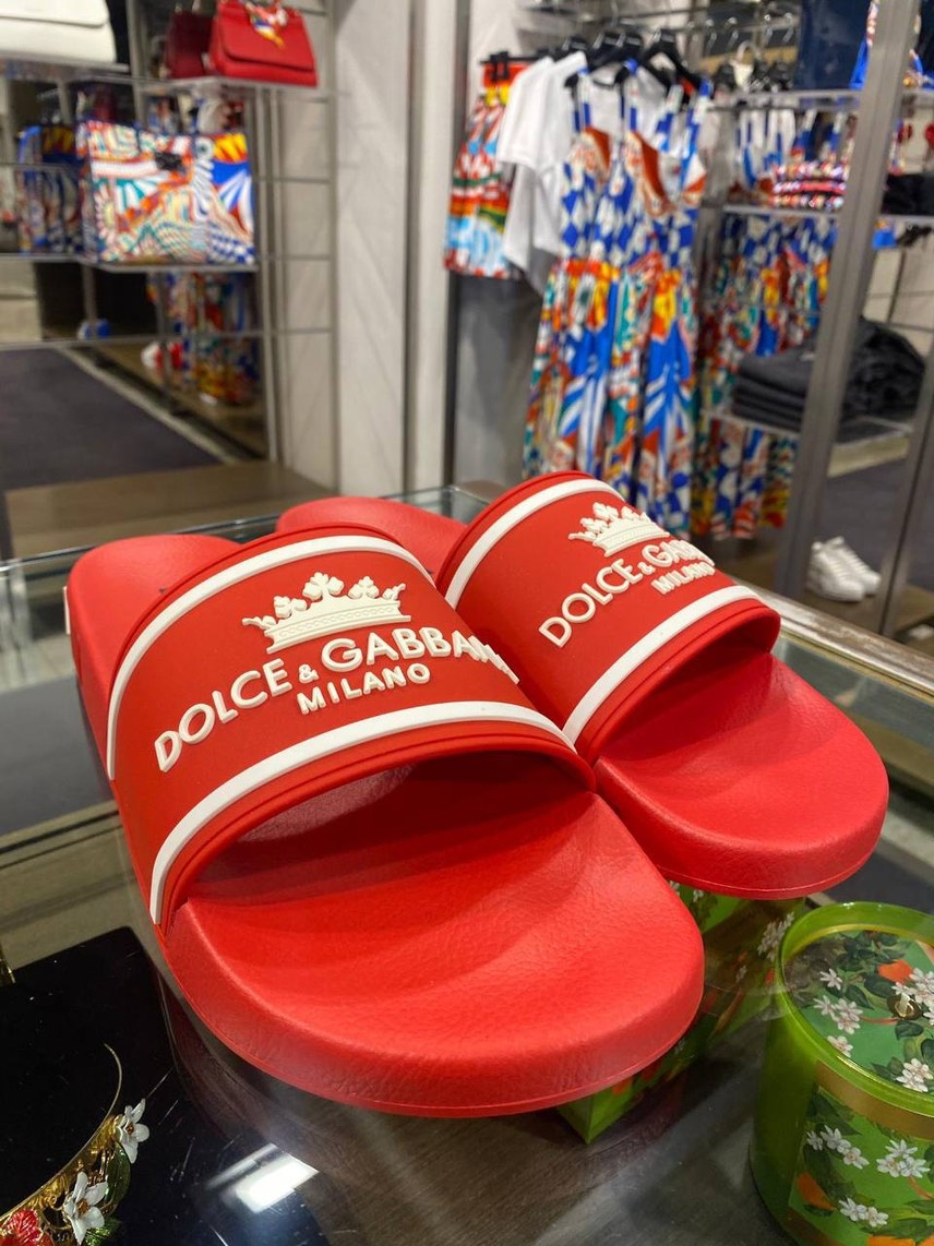 DOLCE & GABBANA Slides front view - Men's luxury Shoes