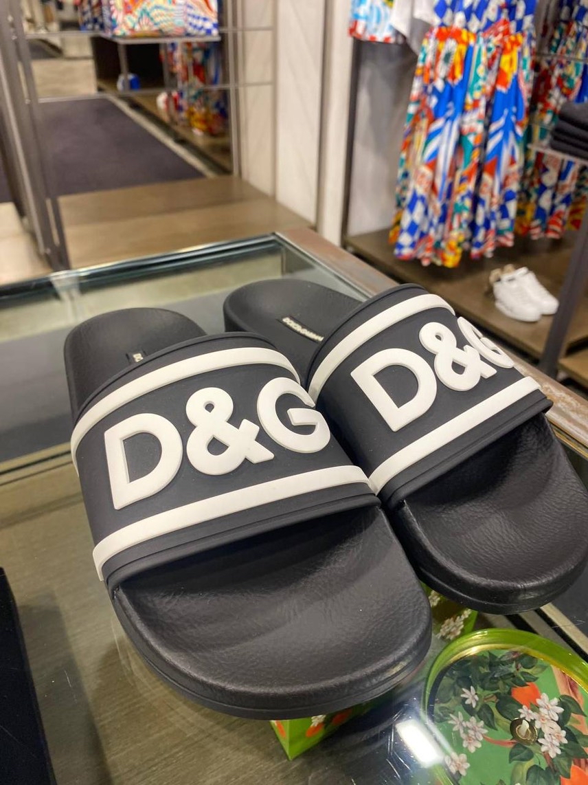 DOLCE & GABBANA Slides front view - Men's luxury Shoes
