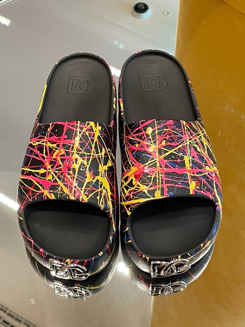 DOLCE & GABBANA Slides side view - Men's luxury Shoes