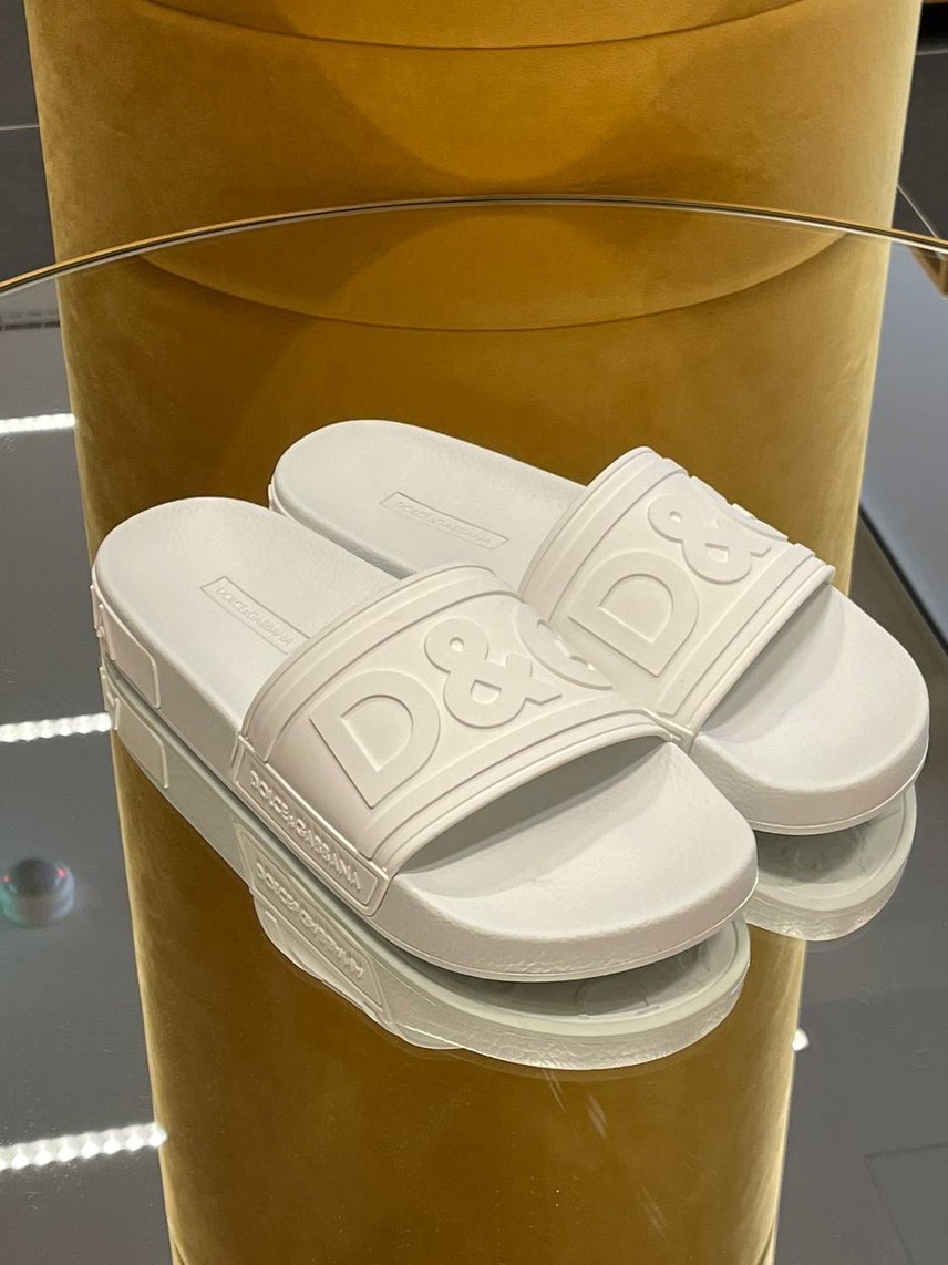DOLCE & GABBANA Slides front view - Men's luxury Shoes