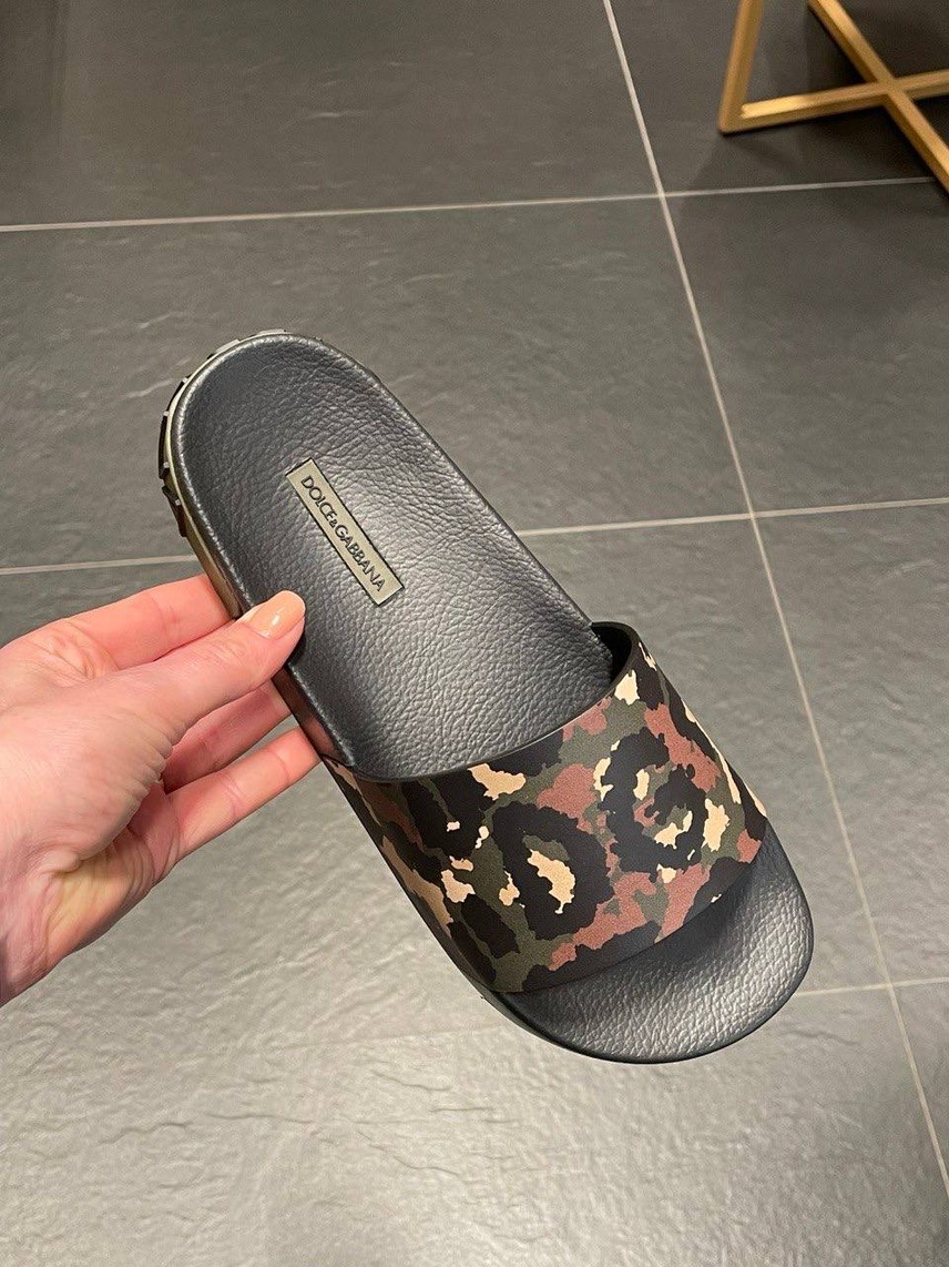 DOLCE & GABBANA Slides front view - Men's luxury Shoes