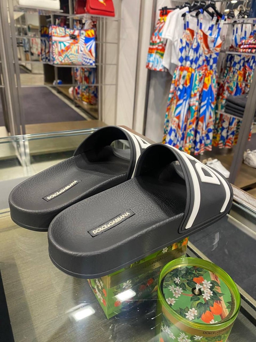 DOLCE & GABBANA Slides side view - Men's luxury Shoes