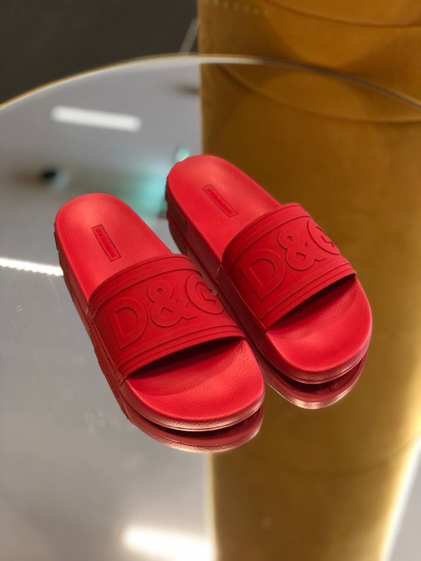 DOLCE & GABBANA Slides front view - Men's luxury Shoes