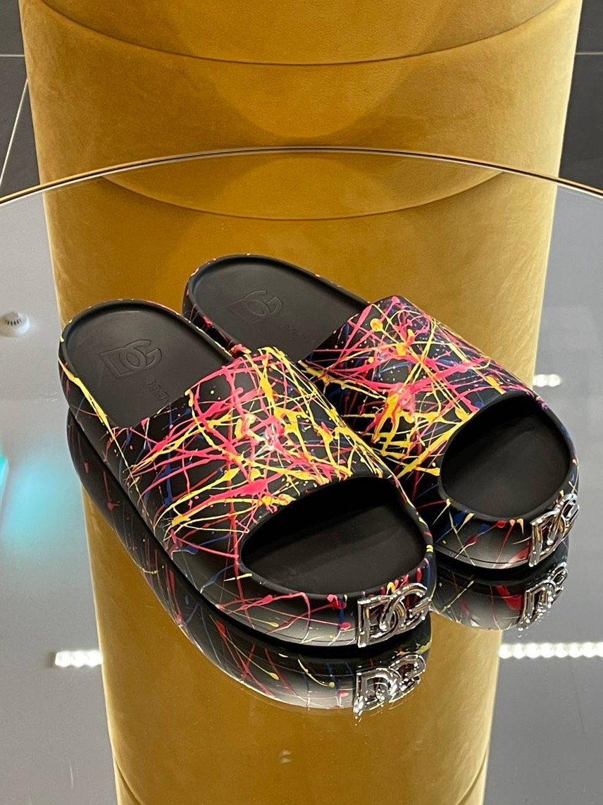 DOLCE & GABBANA Slides side view - Men's luxury Shoes