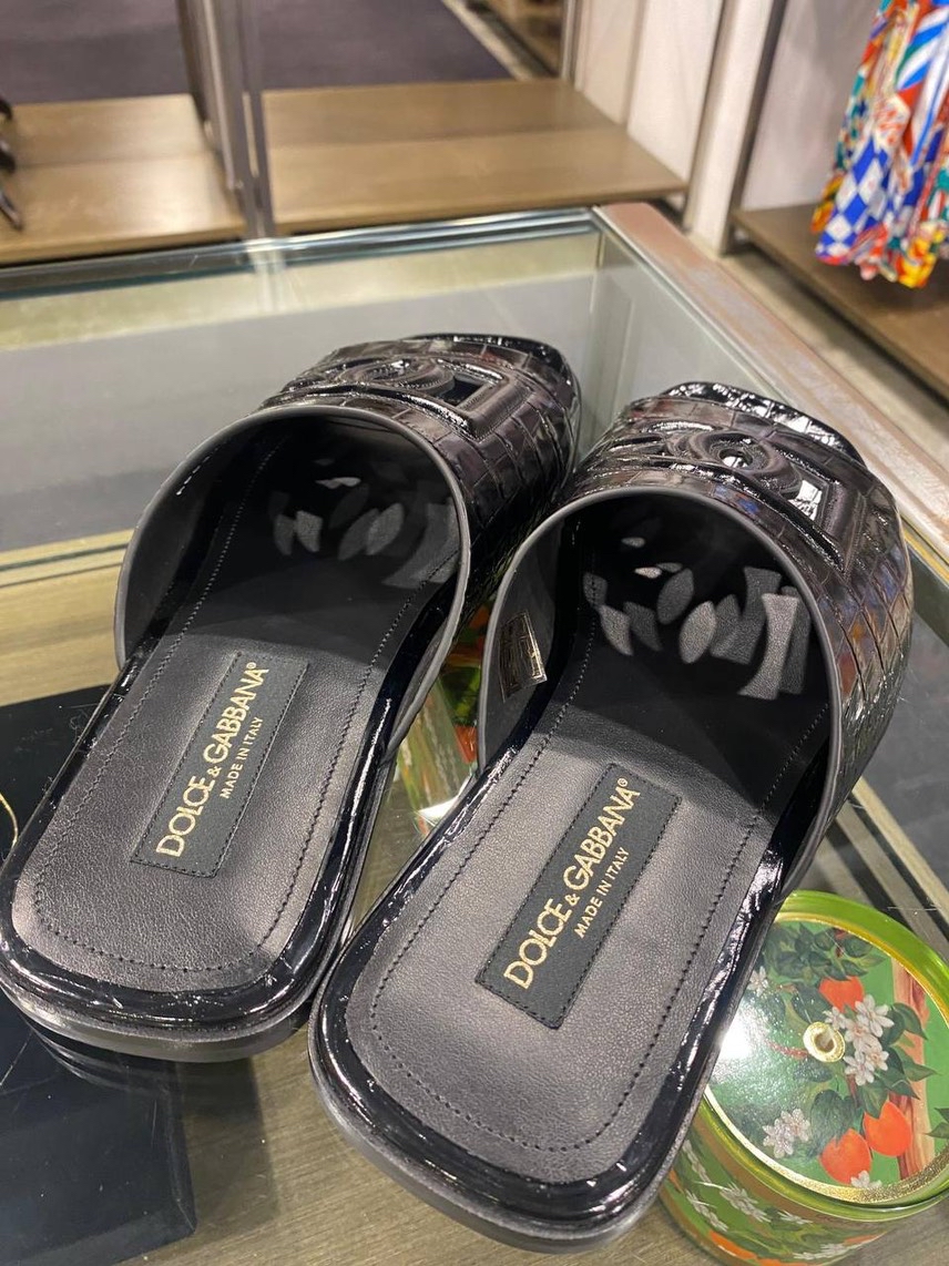 DOLCE & GABBANA Slides side view - Men's luxury Shoes