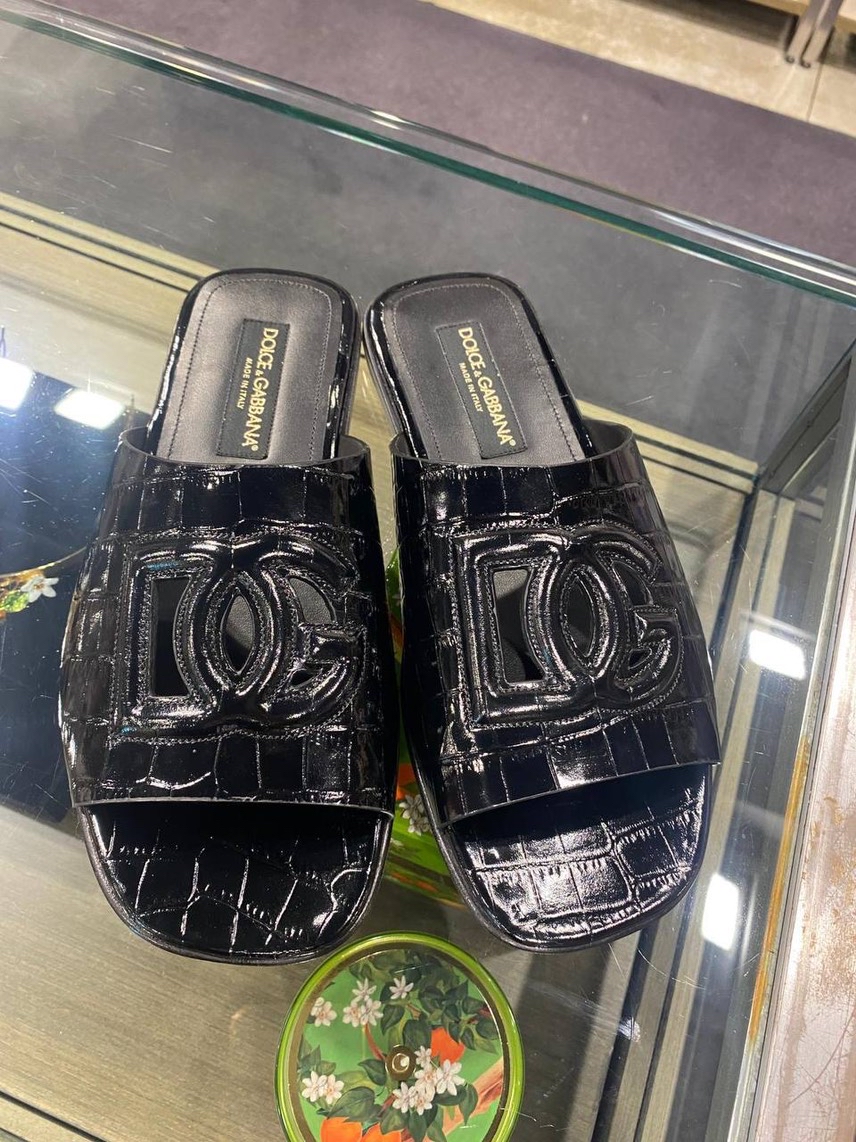 DOLCE & GABBANA Slides side view - Men's luxury Shoes