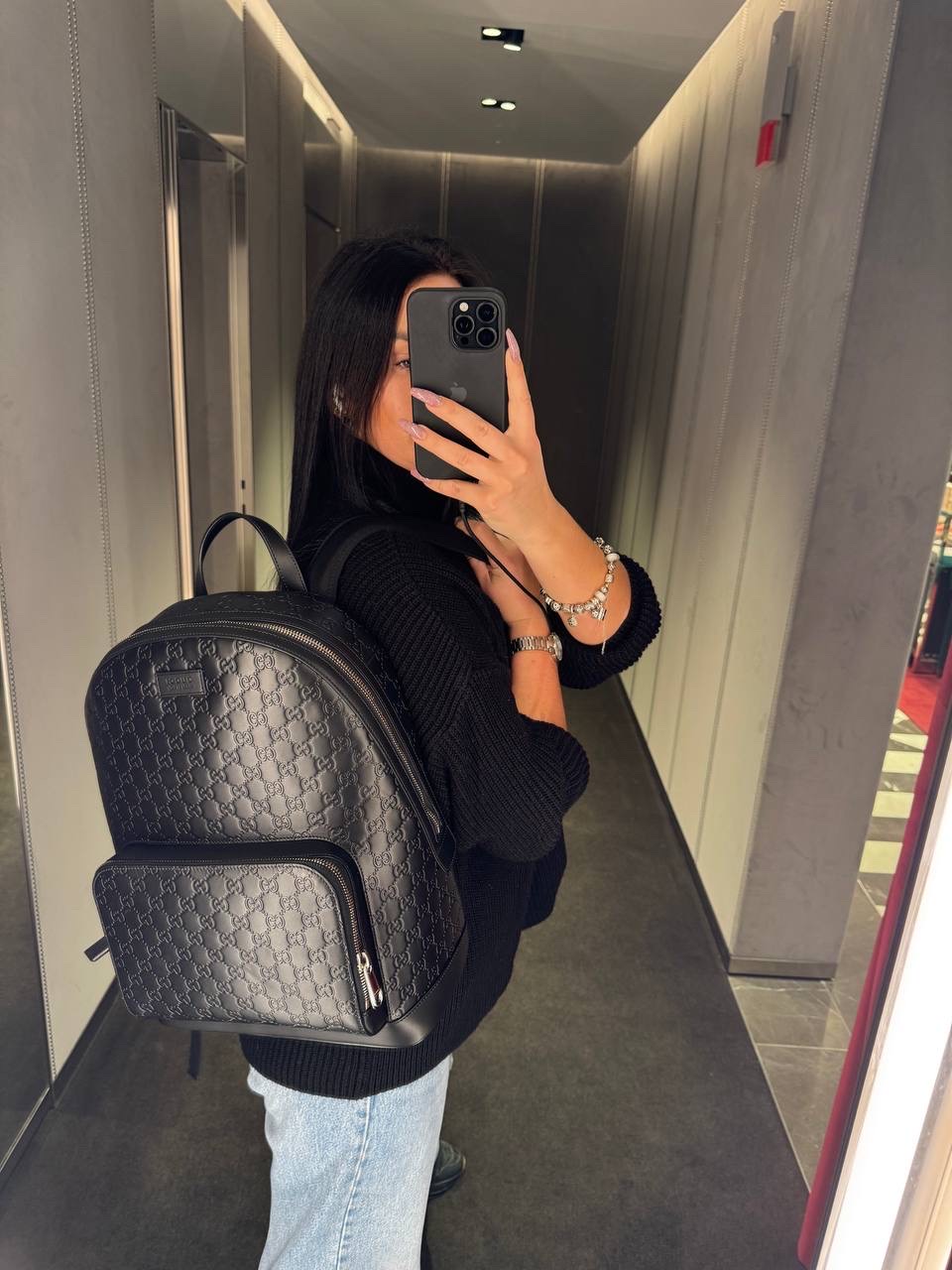GUCCI Backpack side view - unisex luxury Bags