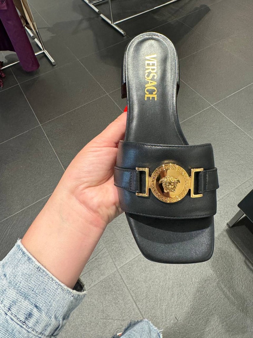 VERSACE Sandals side view - Women's luxury Shoes