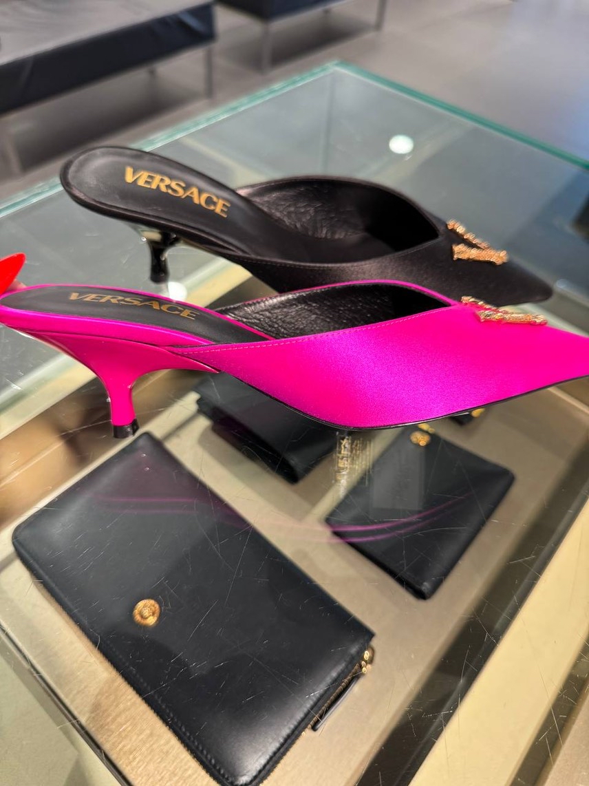 VERSACE Sandals side view - Women's luxury Shoes