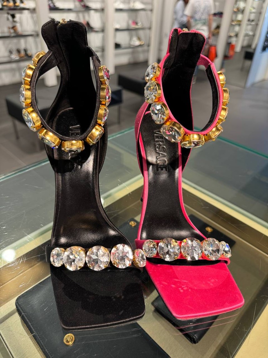VERSACE Sandals side view - Women's luxury Shoes