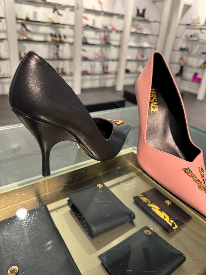 VERSACE Pumps side view - Women's luxury Shoes