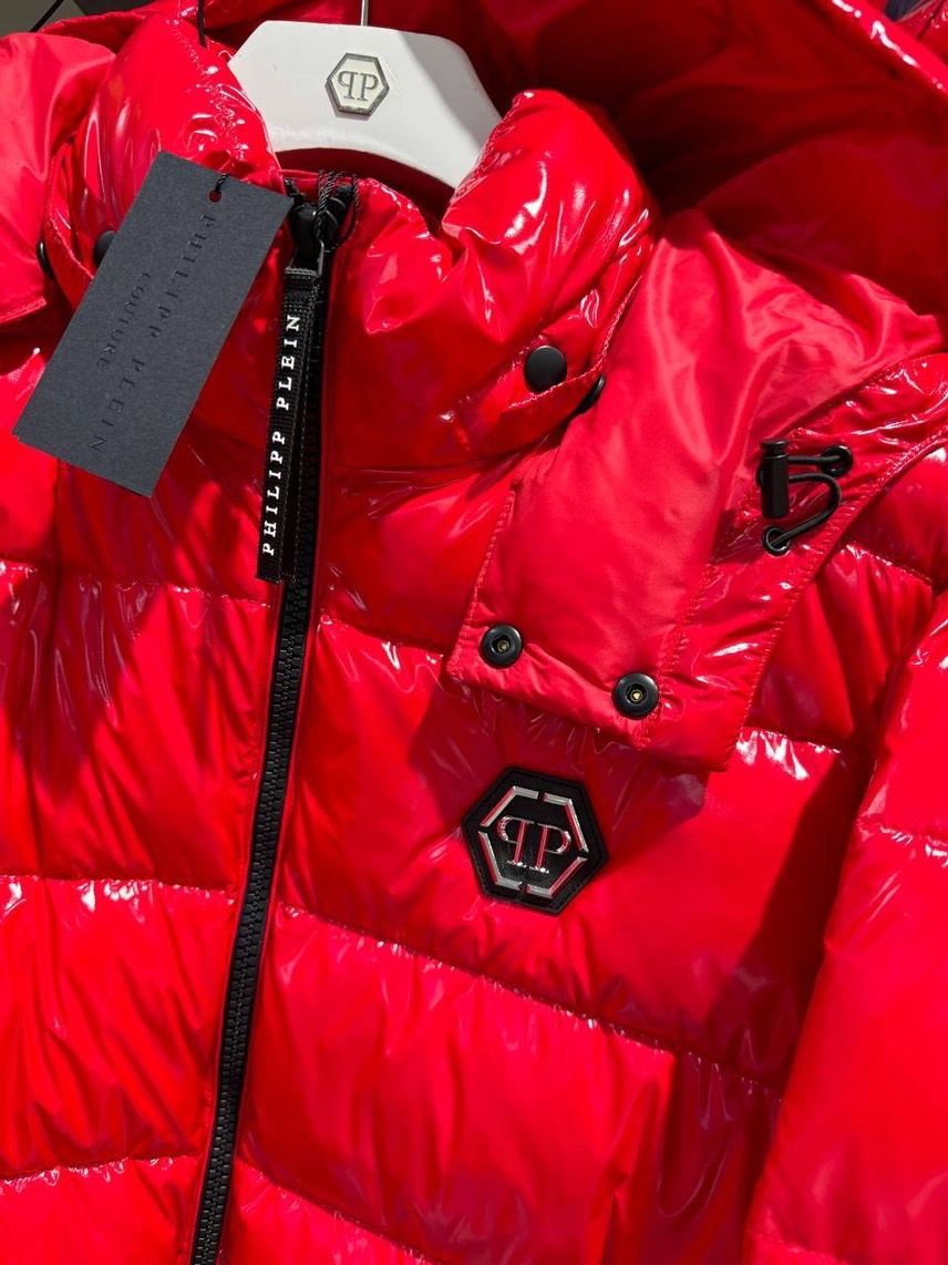 PHILIPP PLEIN Down jacket side view - Men's luxury Clothes