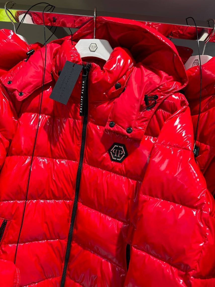 PHILIPP PLEIN Down jacket side view - Men's luxury Clothes