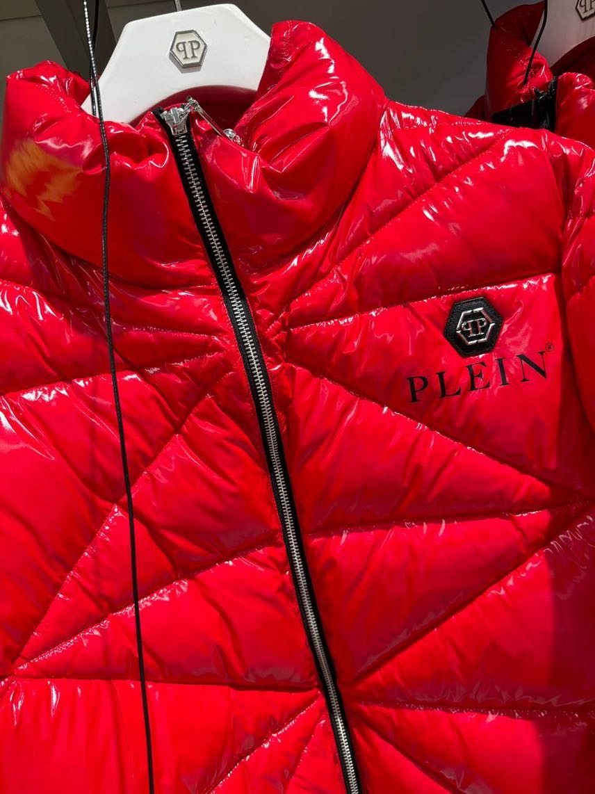 PHILIPP PLEIN Down jacket side view - Men's luxury Clothes