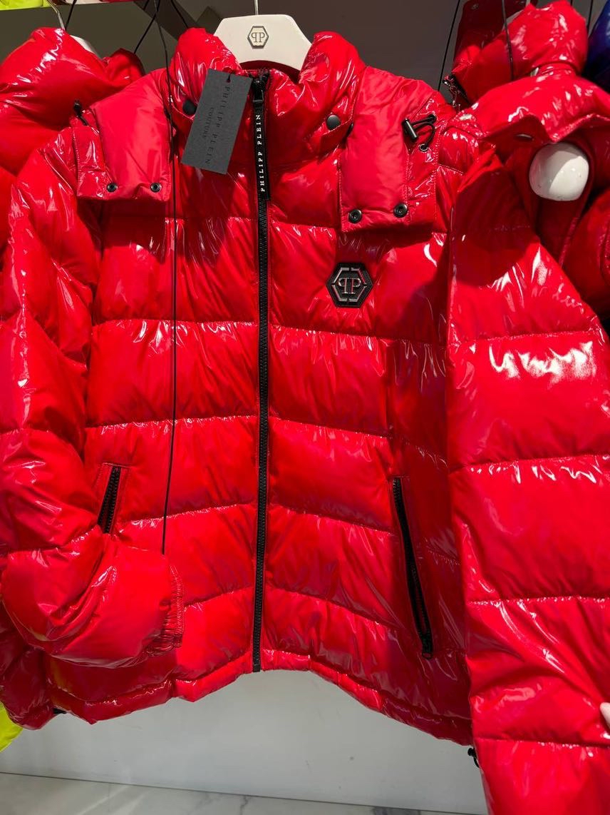 PHILIPP PLEIN Down jacket front view - Men's luxury Clothes