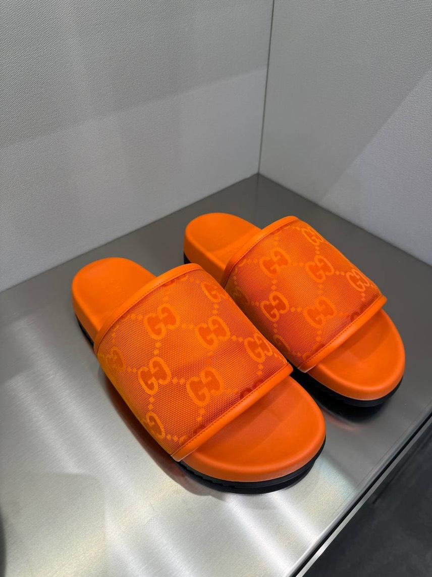 GUCCI Slides front view - Men's luxury Shoes