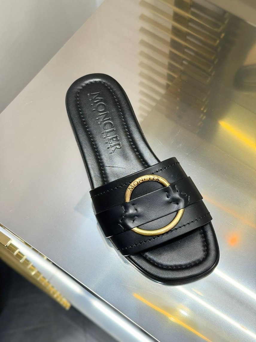 MONCLER Slides front view - Women's luxury Shoes