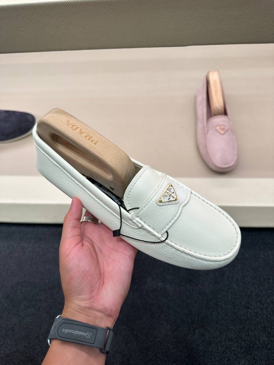 PRADA Moccasins front view - Women luxury Shoes