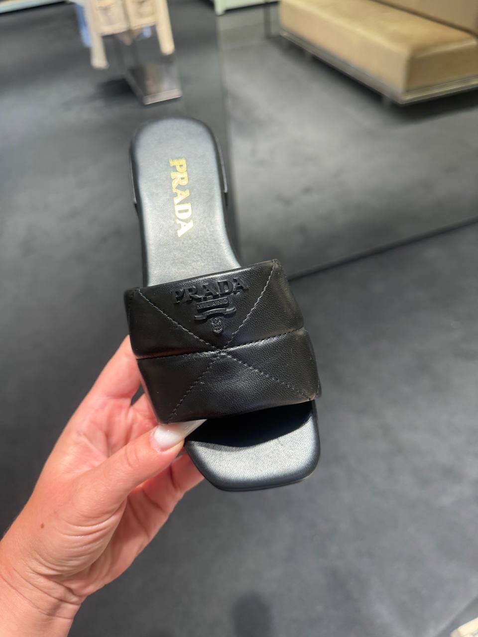 PRADA Slides side view - Women's luxury Shoes