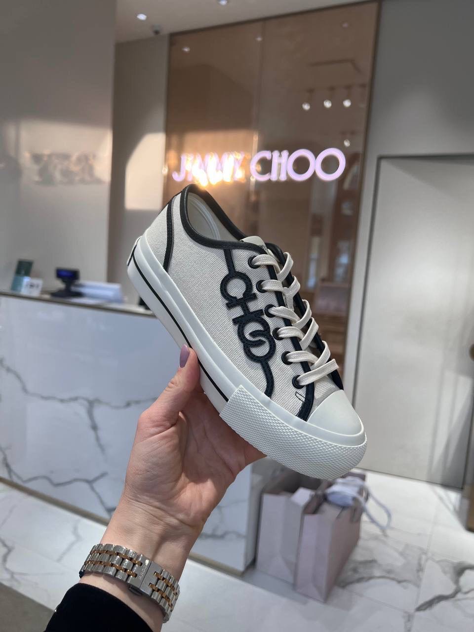 JIMMY CHOO Sneakers side view - Women's luxury Shoes