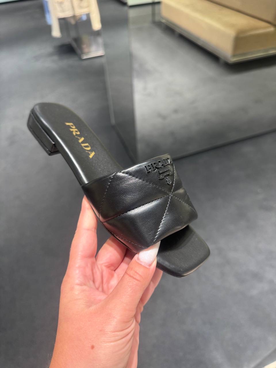 PRADA Slides front view - Women's luxury Shoes