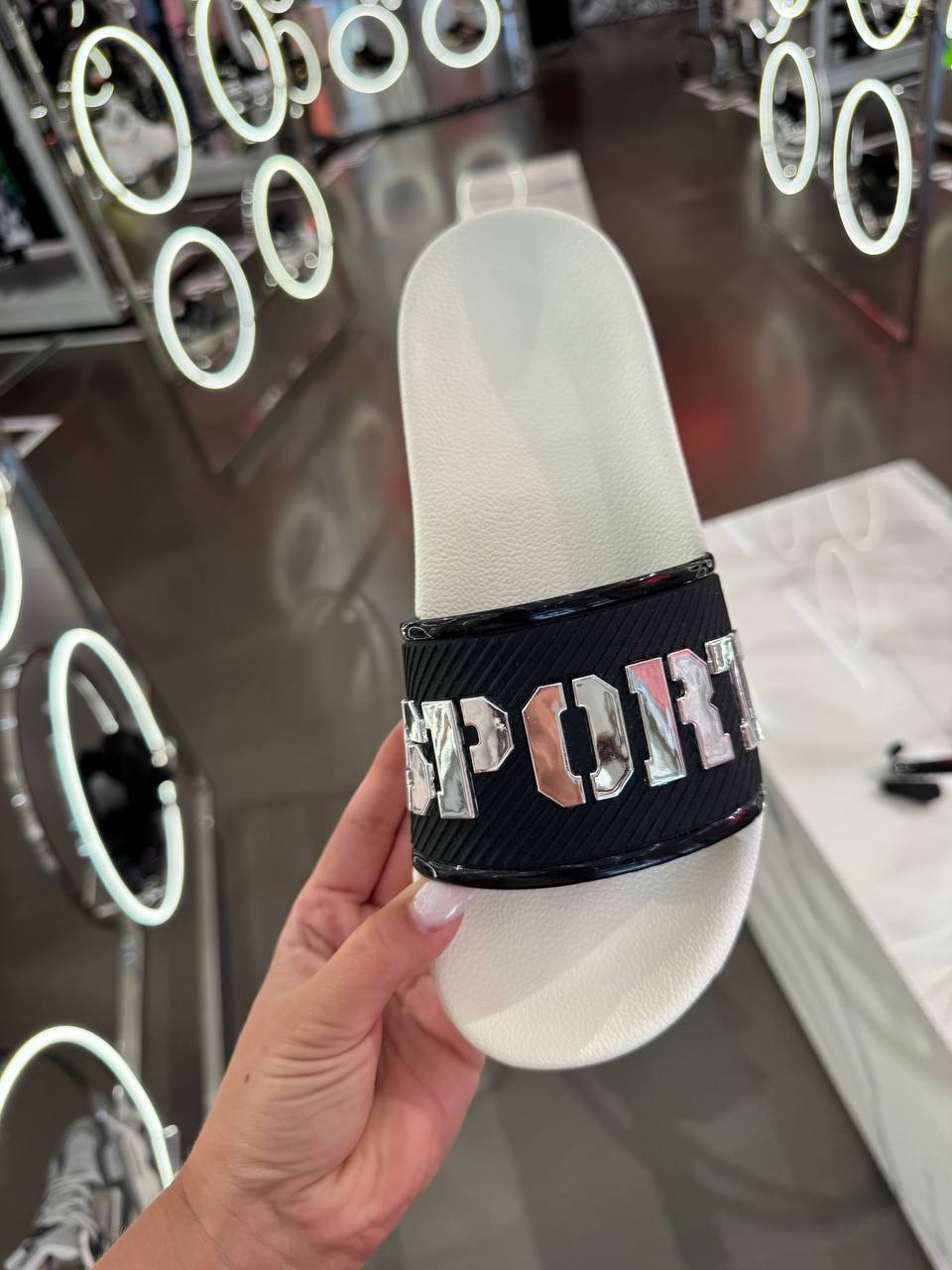 PLEIN SPORT Slides side view - Women's luxury Shoes